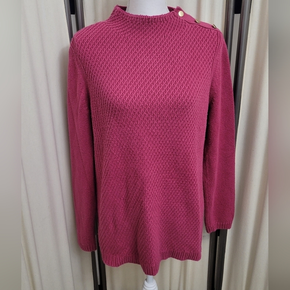 Talbots Women's Pink Textured Sweater | Size Large